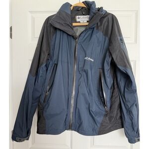 Columbia Titanium Omni-Tech Waterproof Mountain Jacket Men's XL - Blue/Gray